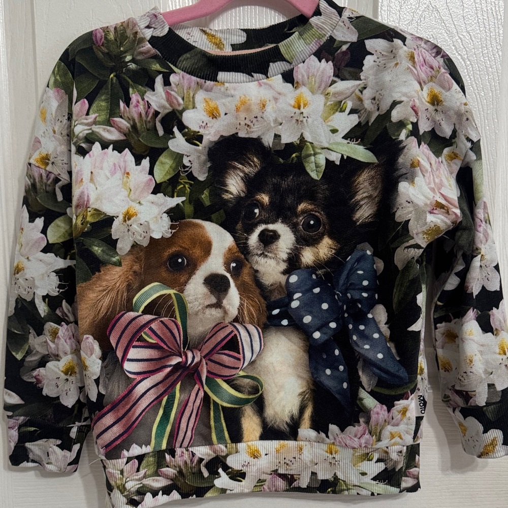 Molo Black and White Floral Top
